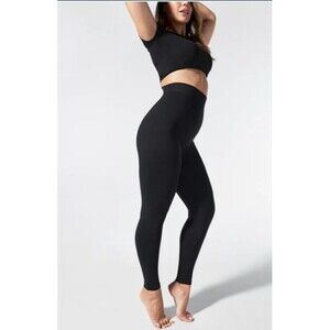 Blanqi Everyday Highwaist Postpartum + Nursing Support Leggings Black XL